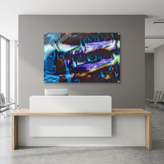 Paracetamol als Mikrokristall-Wandbild auf Acrylglas