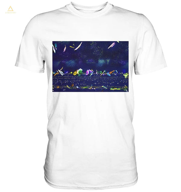 Mikrokristall Design Shirt – Saccharin in echter Mikrofotografie