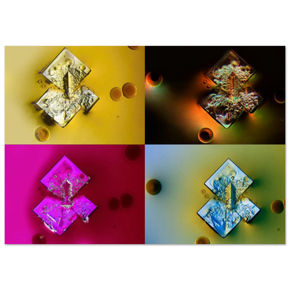 Sojasoße als mikrokristall-bild. ver bilder in einen mit gleicher struktur aber unterschiedlich beleuchtet.