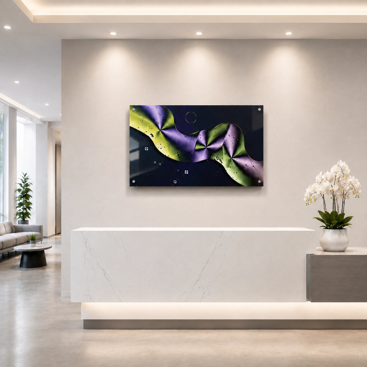 Sorbit als Mikrokristall-Wandbild auf Acrylglas