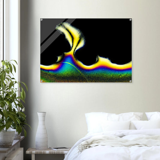 Vitamin C als Mikrokristall-Wandbild auf Acrylglas – Produktansicht 2