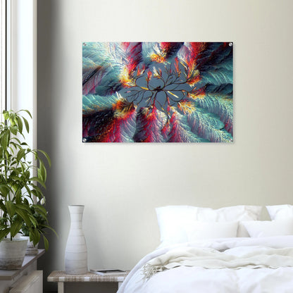 Zimtsäure als Mikrokristall-Wandbild auf Acrylglas – Motiv 1 – Produktansicht 2