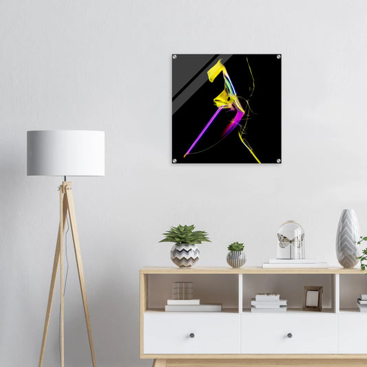 Zimtsäure als Mikrokristall-Wandbild auf Acrylglas – Motiv 2