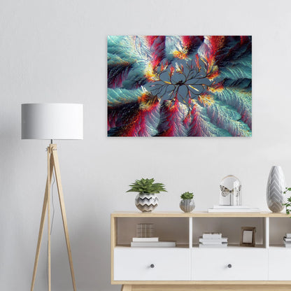Zimtsäure als Mikrokristall-Wandbild auf Alu-Dibond, 1
