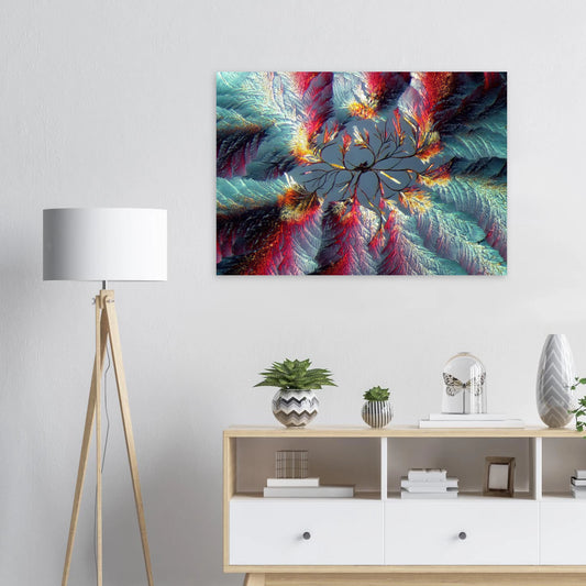 Zimtsäure als Mikrokristall-Wandbild auf Alu-Dibond – Motiv 1