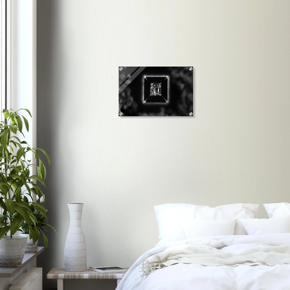 Kochsalz im Dunkelfeld als Mikrokristall-Wandbild auf Acrylglas – Produktansicht 14