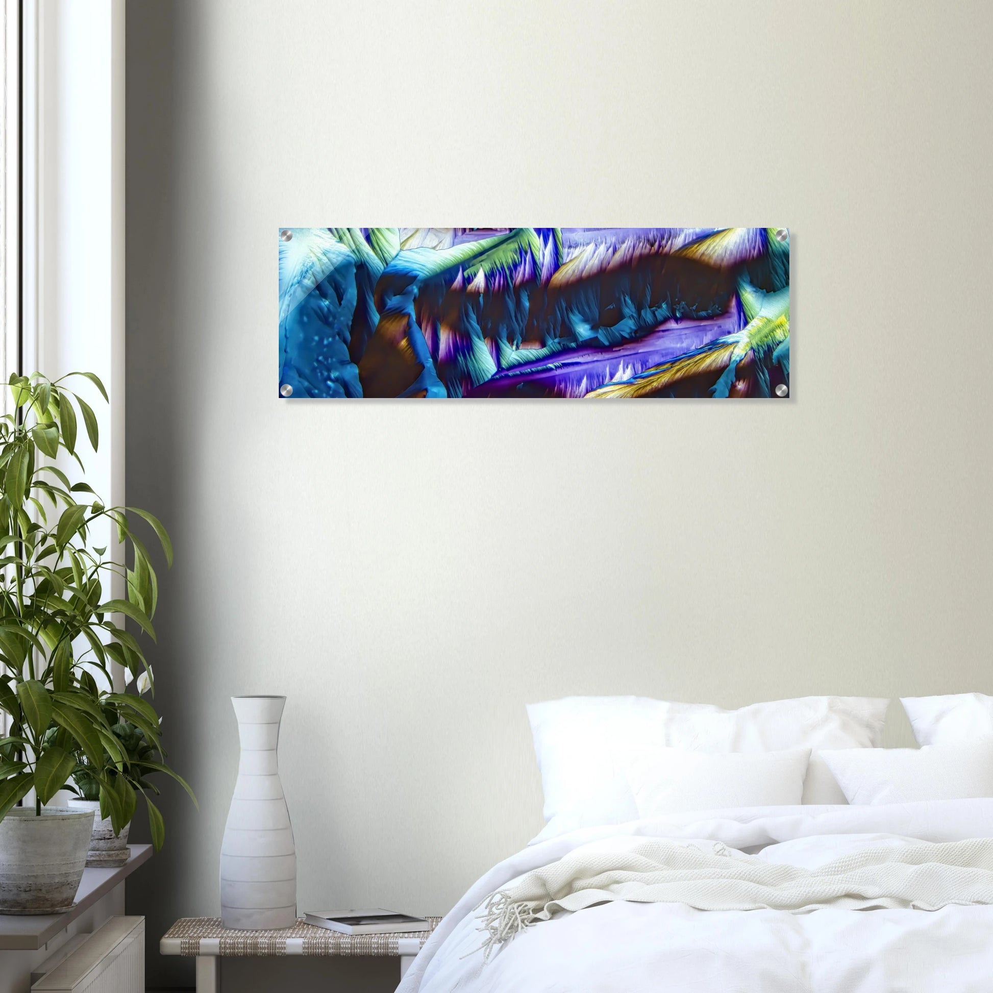Paracetamol als Mikrokristall-Wandbild auf Acrylglas – Produktansicht 7