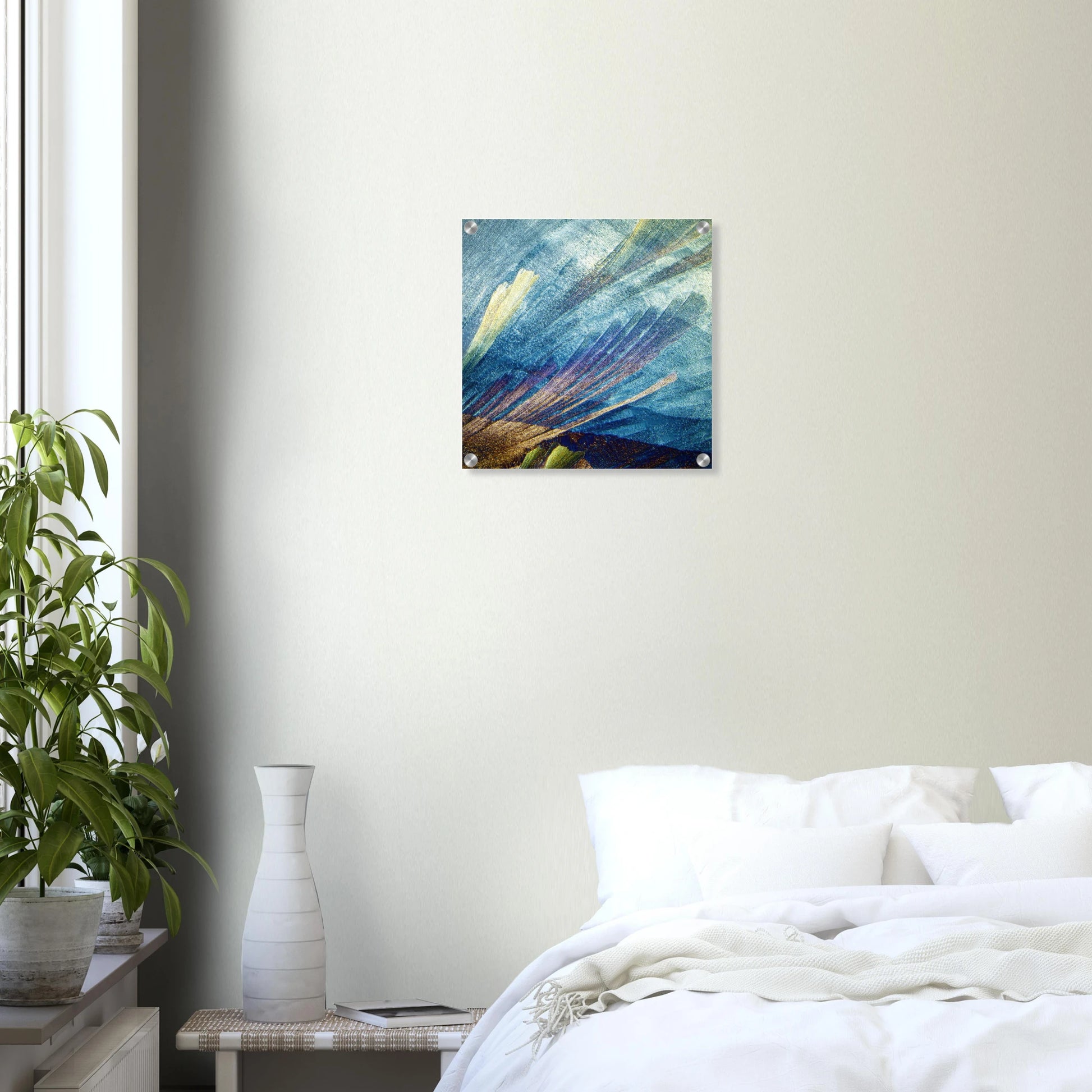 Harnstoff mit Resorcin als Mikrokristall-Wandbild auf Acrylglas – Produktansicht 10