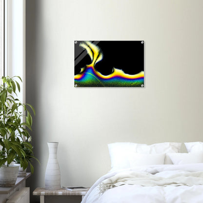 Vitamin C als Mikrokristall-Wandbild auf Acrylglas – Produktansicht 5