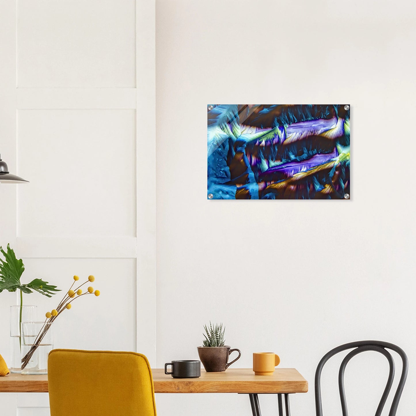 Paracetamol als Mikrokristall-Wandbild auf Acrylglas – Produktansicht 5