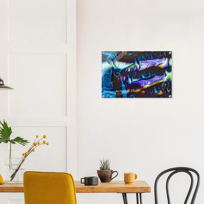 Paracetamol als Mikrokristall-Wandbild auf Acrylglas – Produktansicht 5