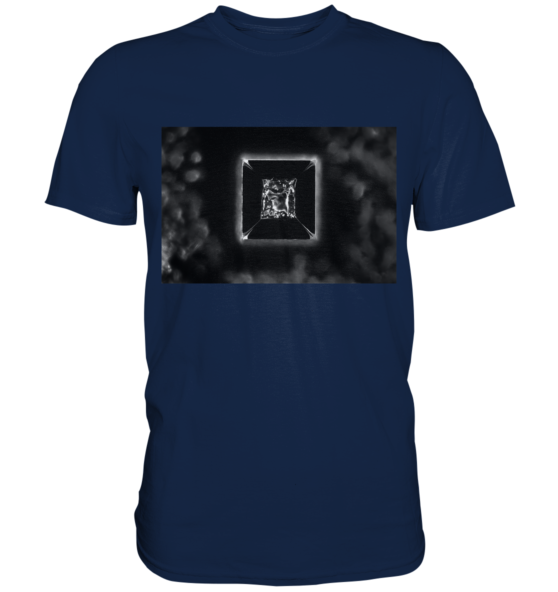 Mikrokristall Design Shirt - Kochsalz, Mikrokristalle im Dunkelfeld