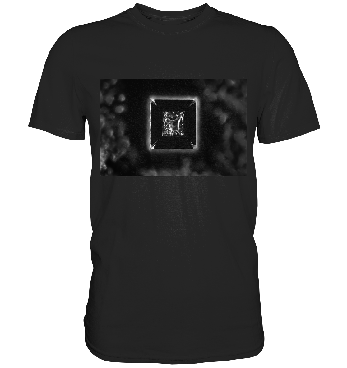 Mikrokristall Design Shirt - Kochsalz, Mikrokristalle im Dunkelfeld