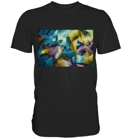 Mikrokristall Design Shirt – Apfelsäure in echter Mikrofotografie