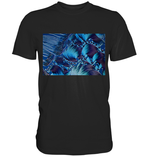 Microcrystal Design Shirt – Optical Brightener in real microphotography