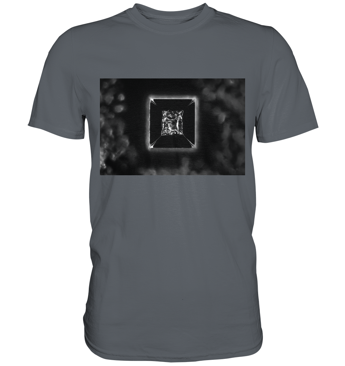 Mikrokristall Design Shirt - Kochsalz, Mikrokristalle im Dunkelfeld