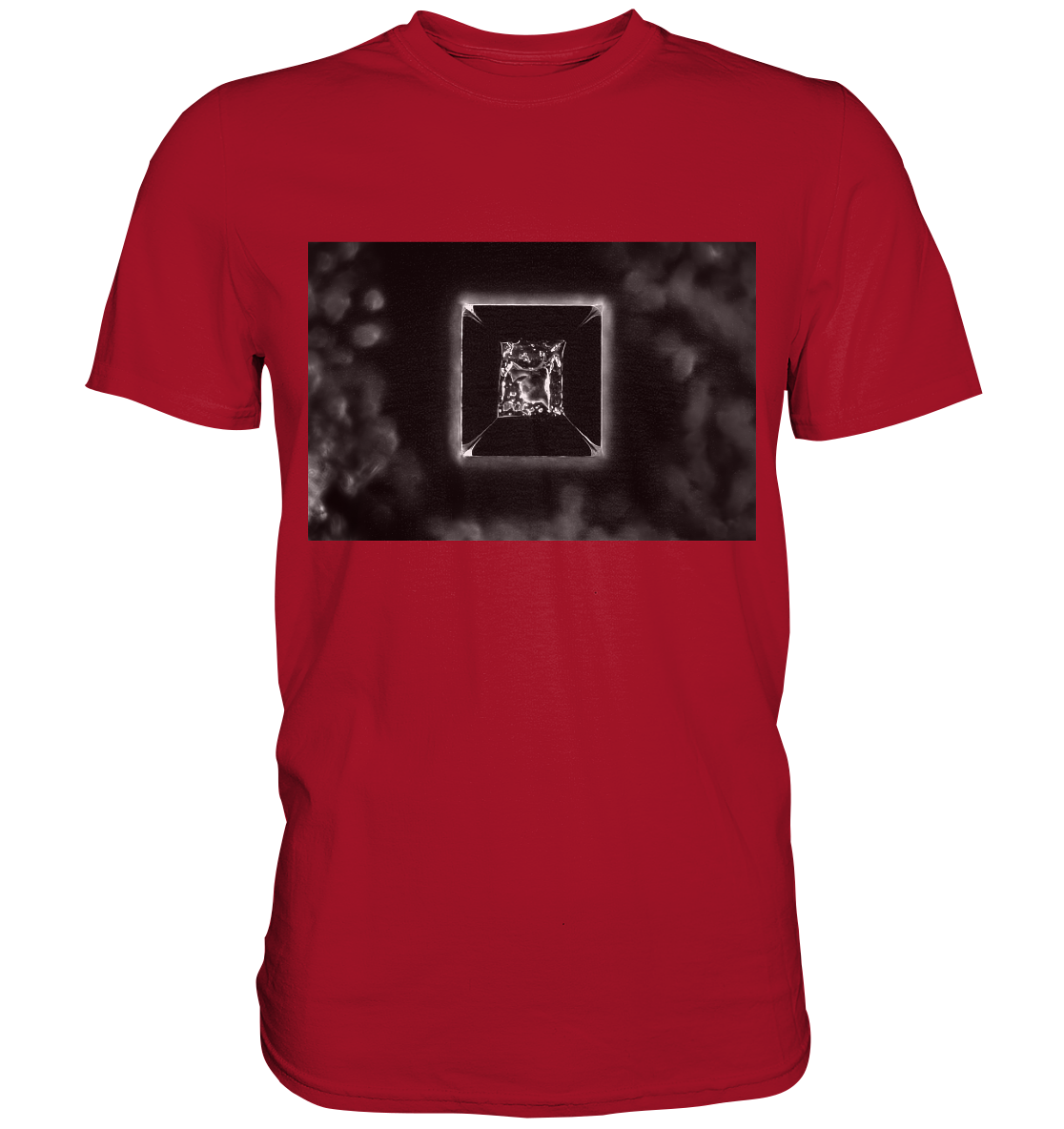 Mikrokristall Design Shirt - Kochsalz, Mikrokristalle im Dunkelfeld