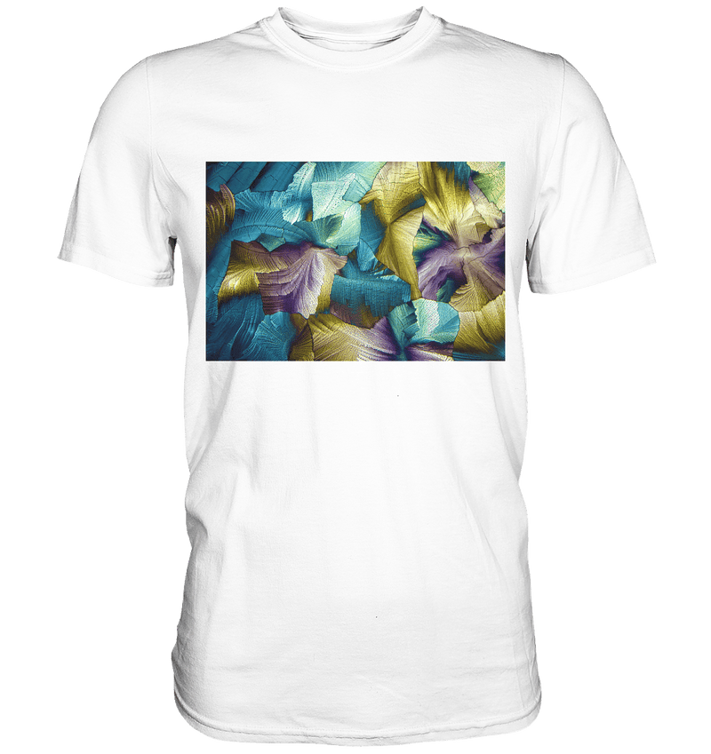 Microcrystal Design Shirt – Malic acid in real microphotography