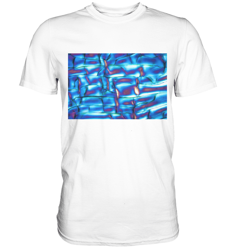 Microcrystal Design Shirt – Optical Brightener in real microphotography