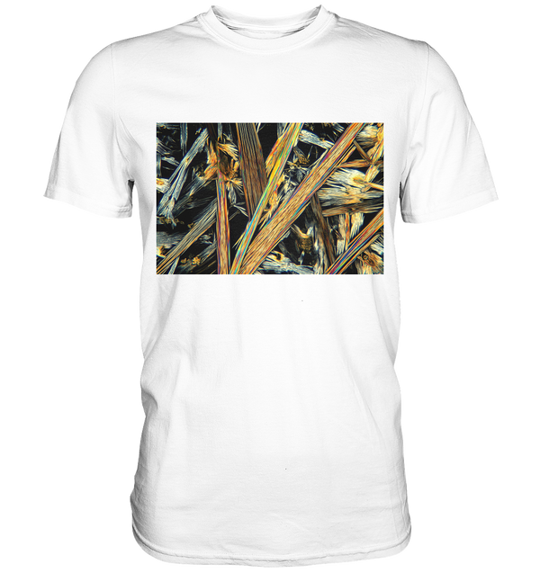 Mikrokristall Design Shirt – Koffein in echter Mikrofotografie