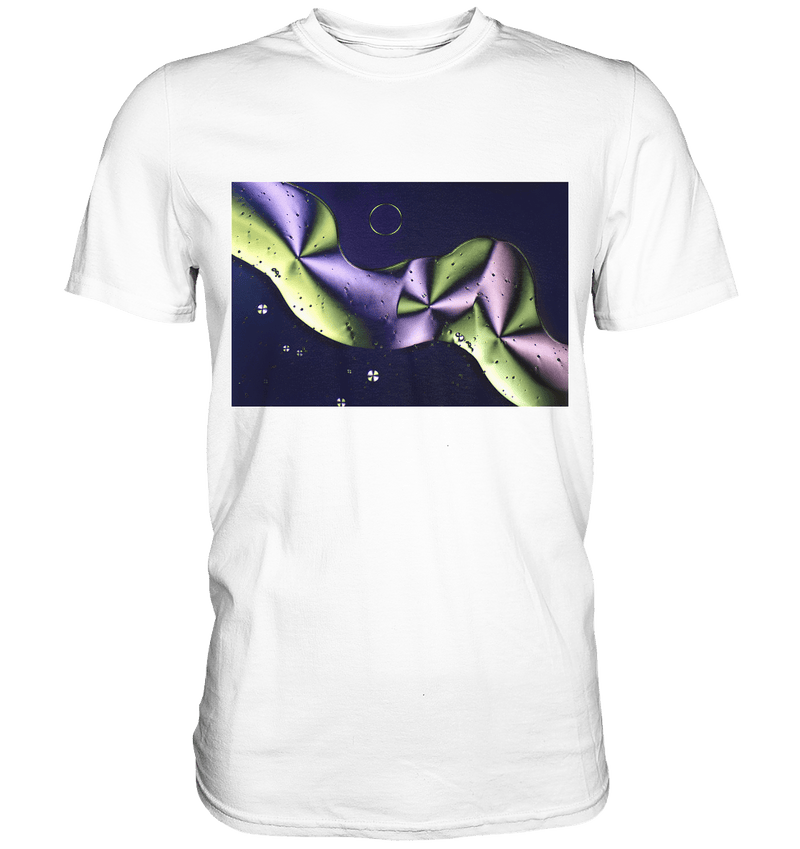 Microcrystal design shirt – sorbitol in real microphotography