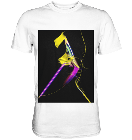 Mikrokristall Design Shirt mit Zimtsäure Design – echte Mikrofotografie