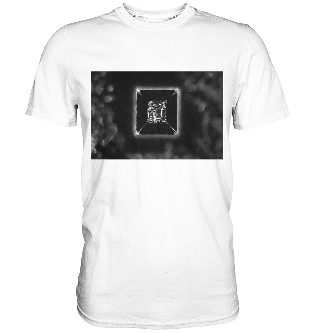 Kochsalz, Mikrokristalle im Dunkelfeld Mikrokristall Herren-Shirt