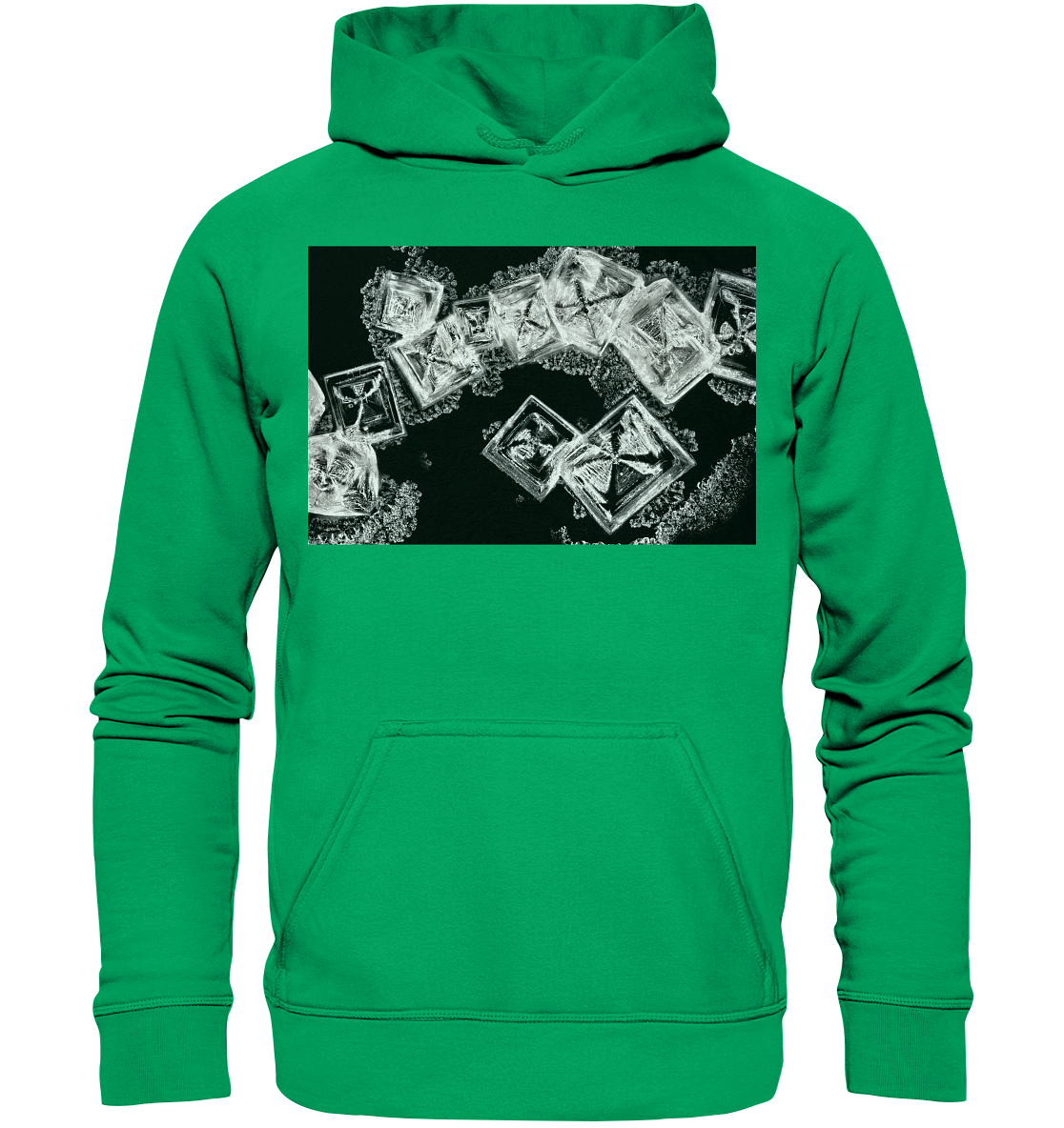 Kochsalz, Mikrokristalle im Dunkelfeld - Kids Premium Hoodie