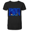 Optical Brightener - Mens V-Neck Organic Shirt wioostore.de