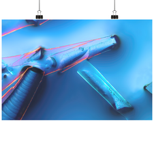 Alum with oil - microcrystal poster Din A2