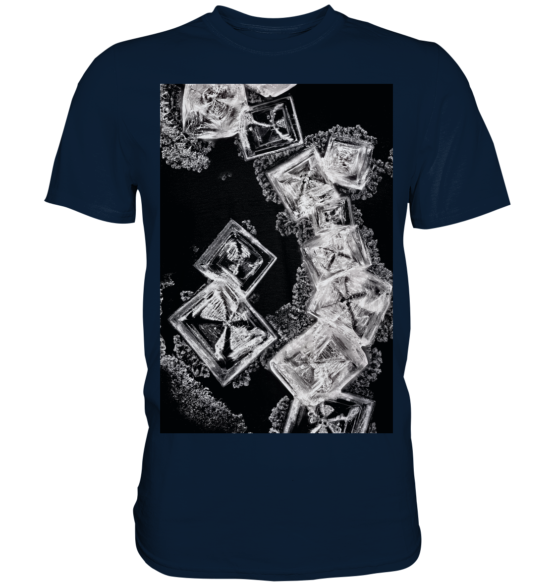 Table salt, microcrystals in the dark field - Premium Shirt