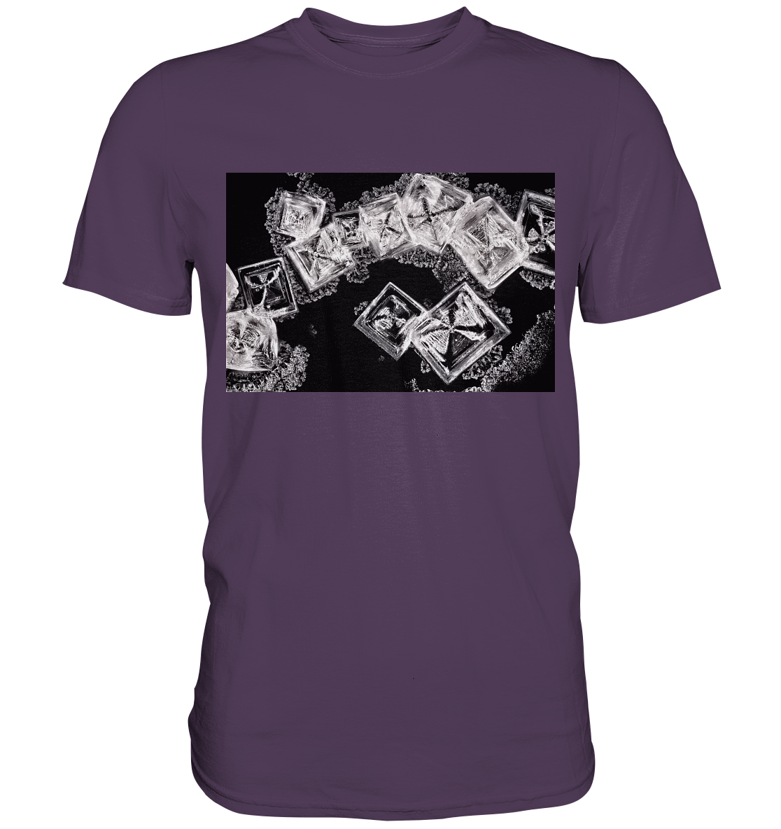 Table salt, microcrystals in the dark field - Premium Shirt