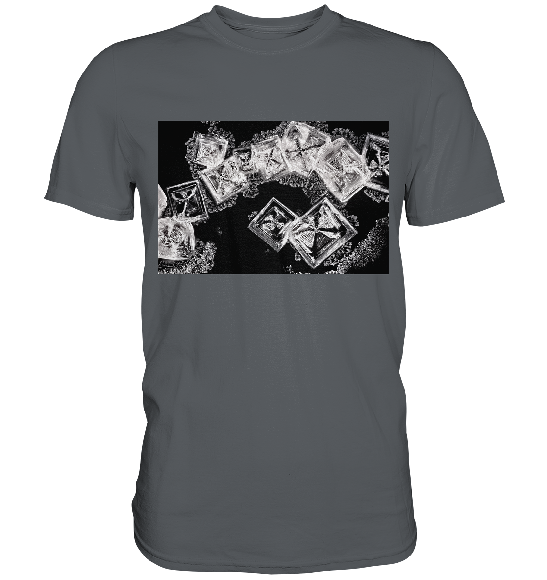 Table salt, microcrystals in the dark field - Premium Shirt