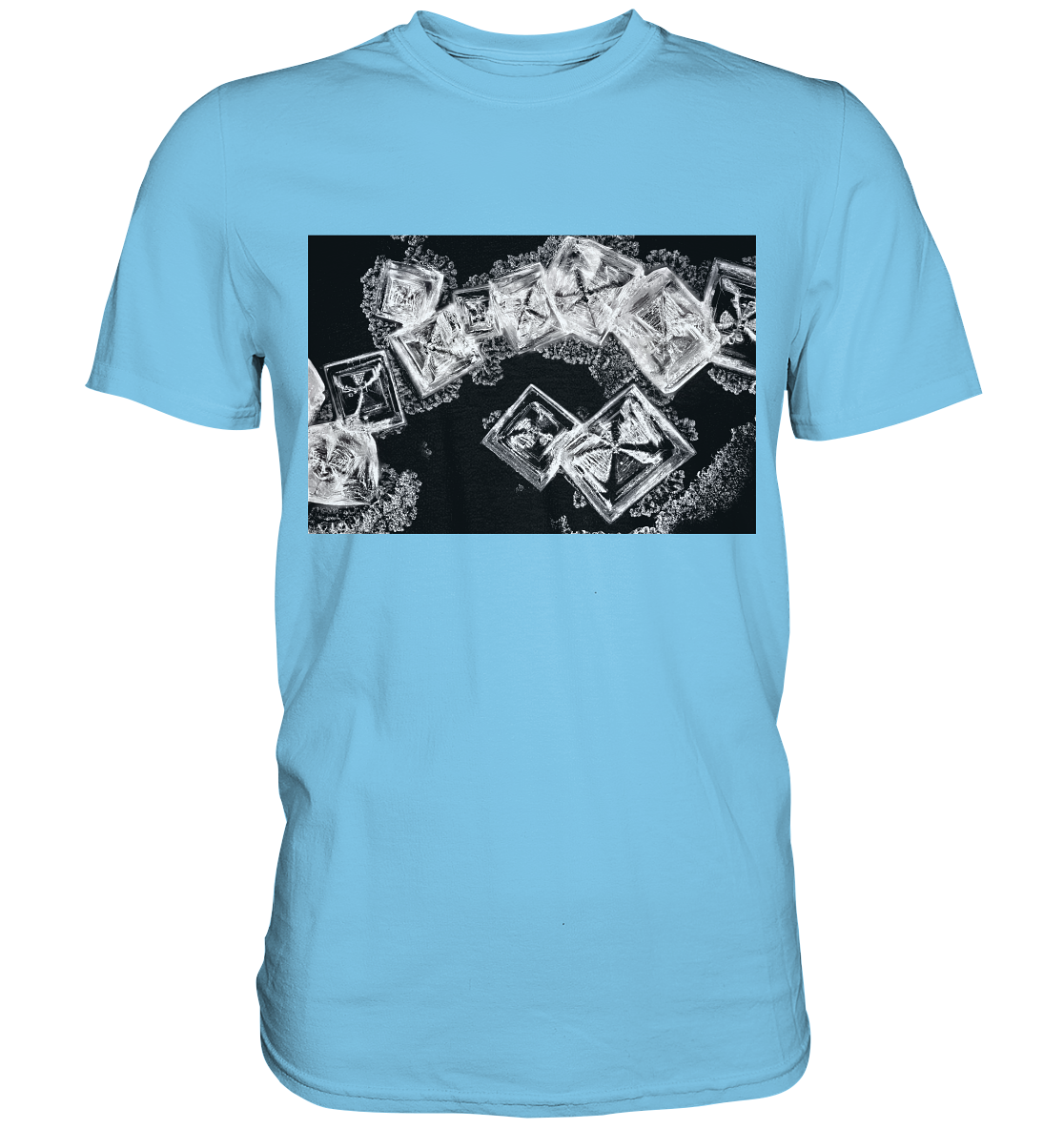 Table salt, microcrystals in the dark field - Premium Shirt