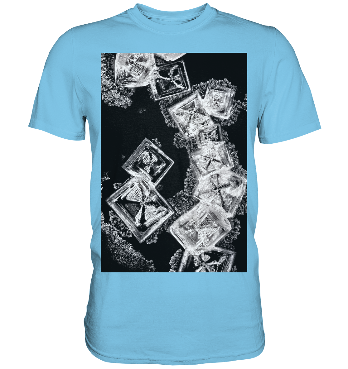 Table salt, microcrystals in the dark field - Premium Shirt