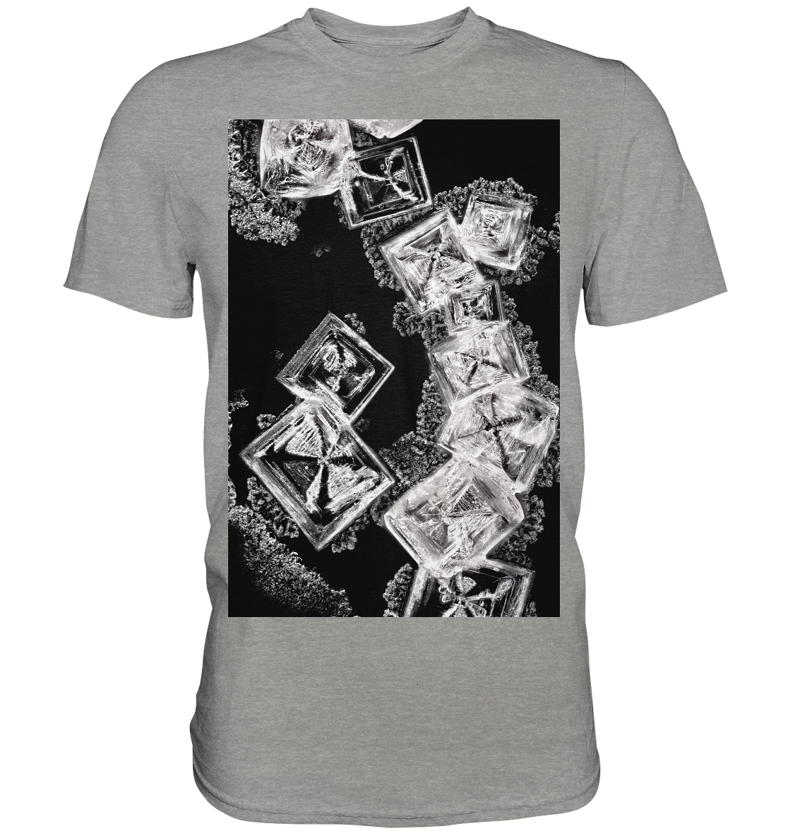 Table salt, microcrystals in the dark field - Premium Shirt