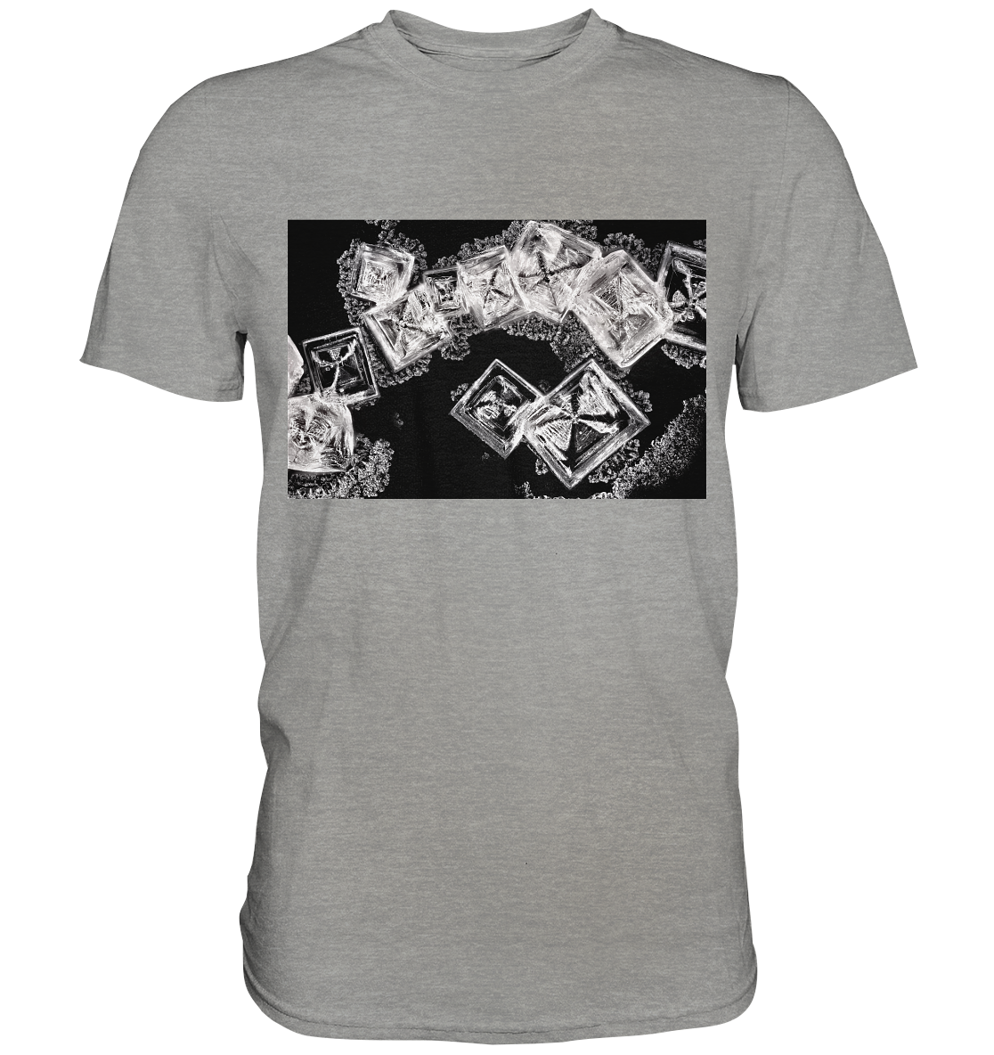 Table salt, microcrystals in the dark field - Premium Shirt