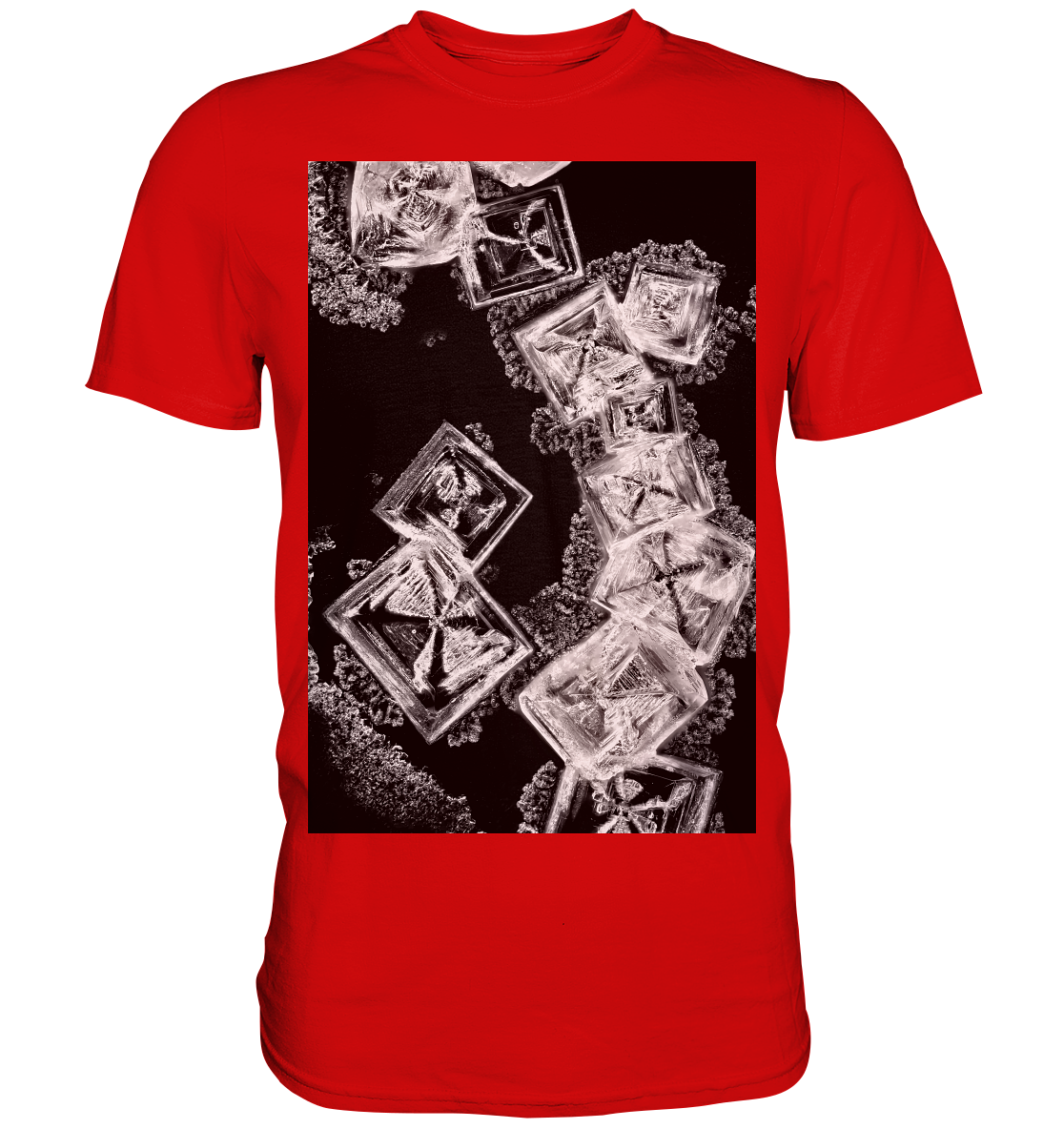 Table salt, microcrystals in the dark field - Premium Shirt