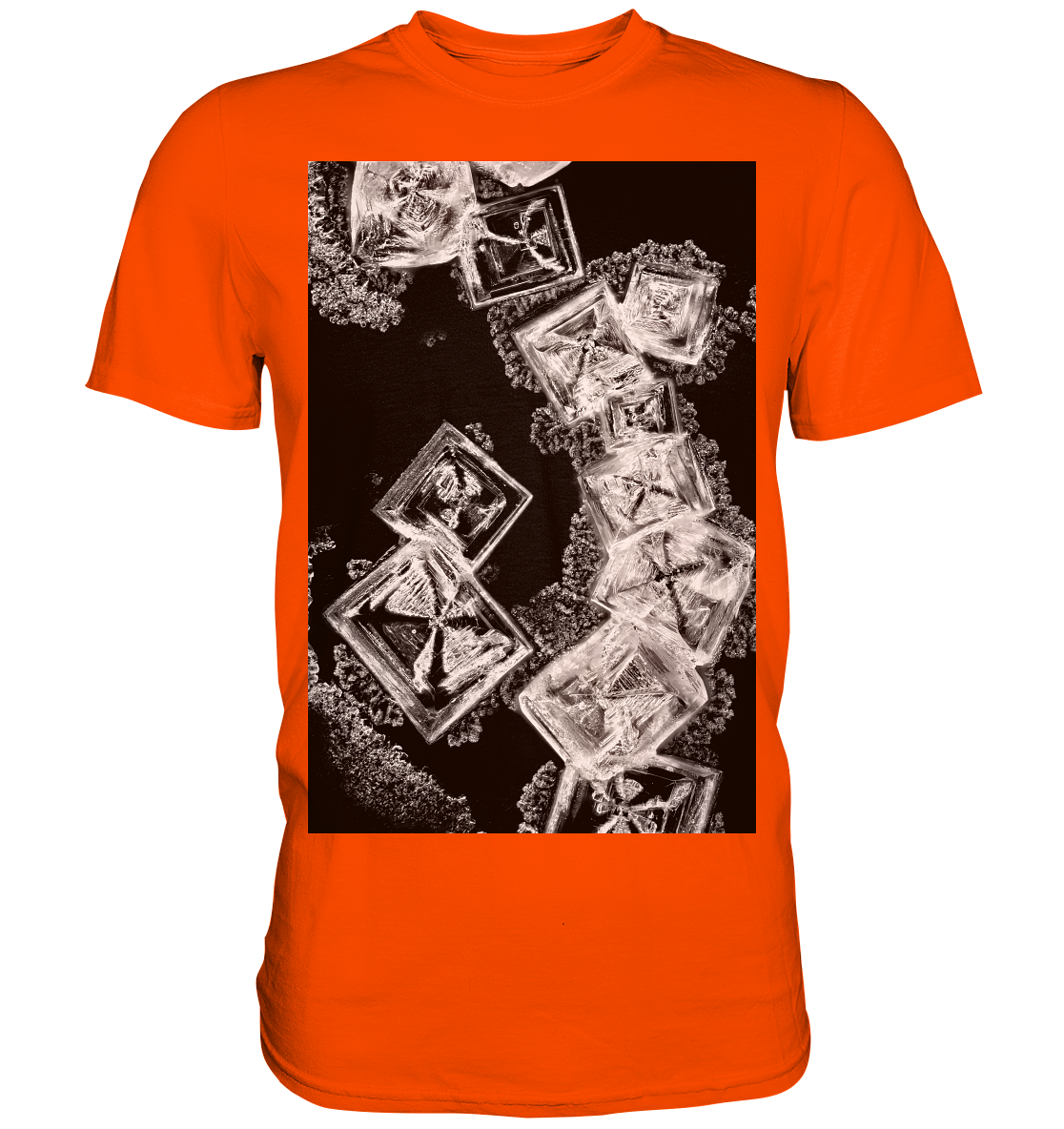 Table salt, microcrystals in the dark field - Premium Shirt