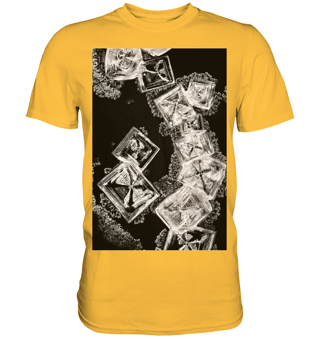 Table salt, microcrystals in the dark field - Premium Shirt