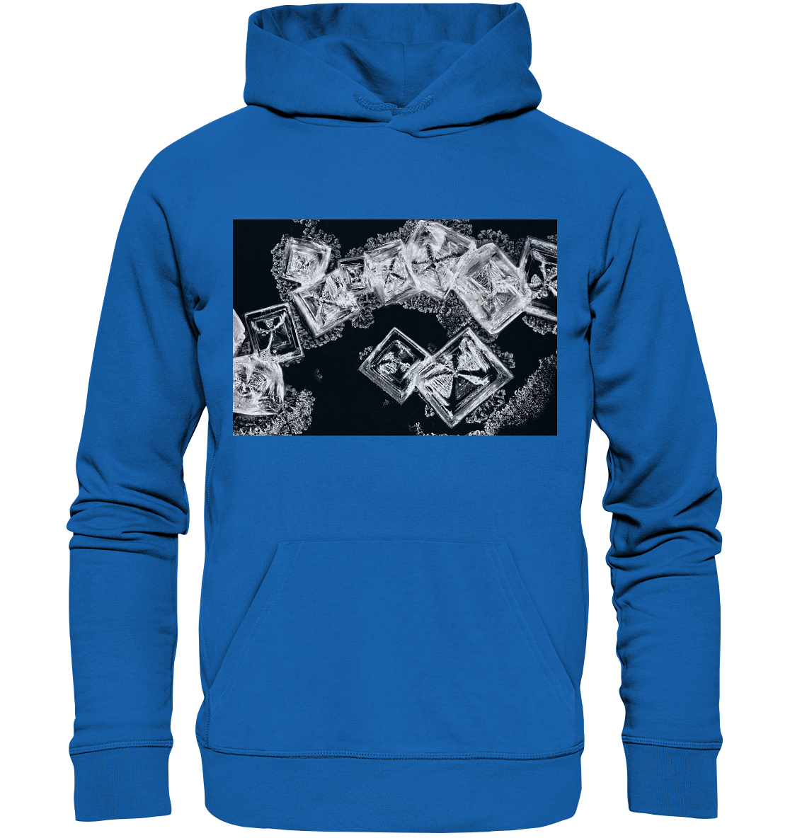 Kochsalz, Mikrokristalle im Dunkelfeld - Premium Unisex Hoodie