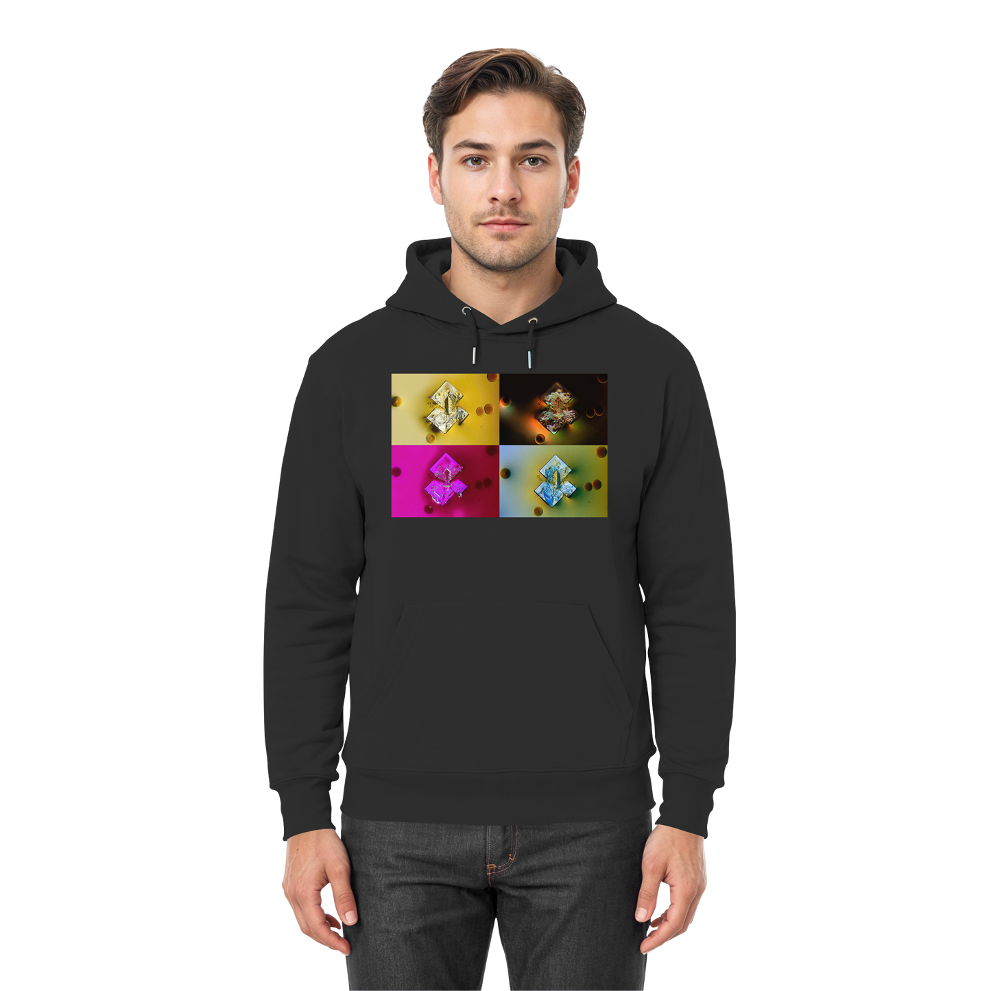 Mikrokristall-Design Premium Hoodie - Sojasauce