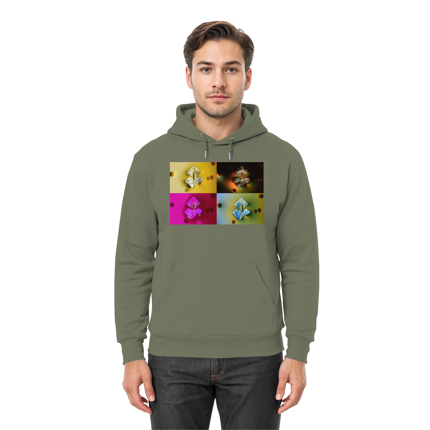 Mikrokristall-Design Premium Hoodie - Sojasauce