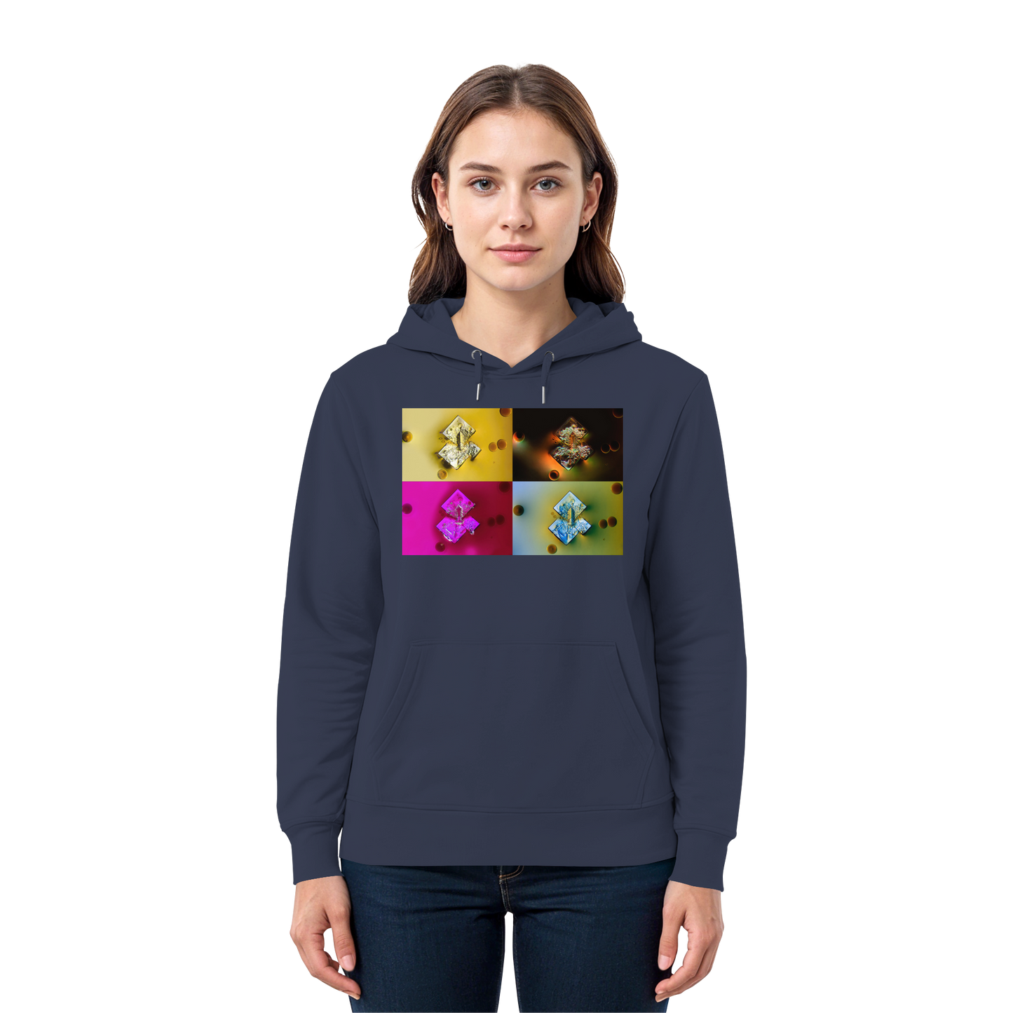 Mikrokristall-Design Premium Hoodie - Sojasauce