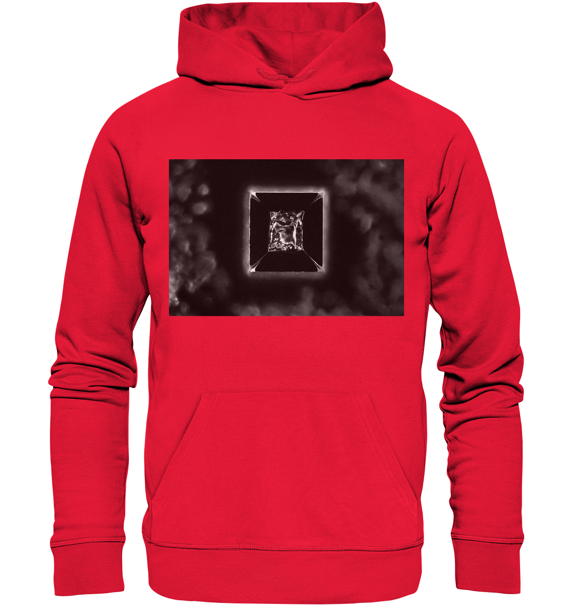 Table salt, microcrystals in the dark field - Premium Unisex Hoodie