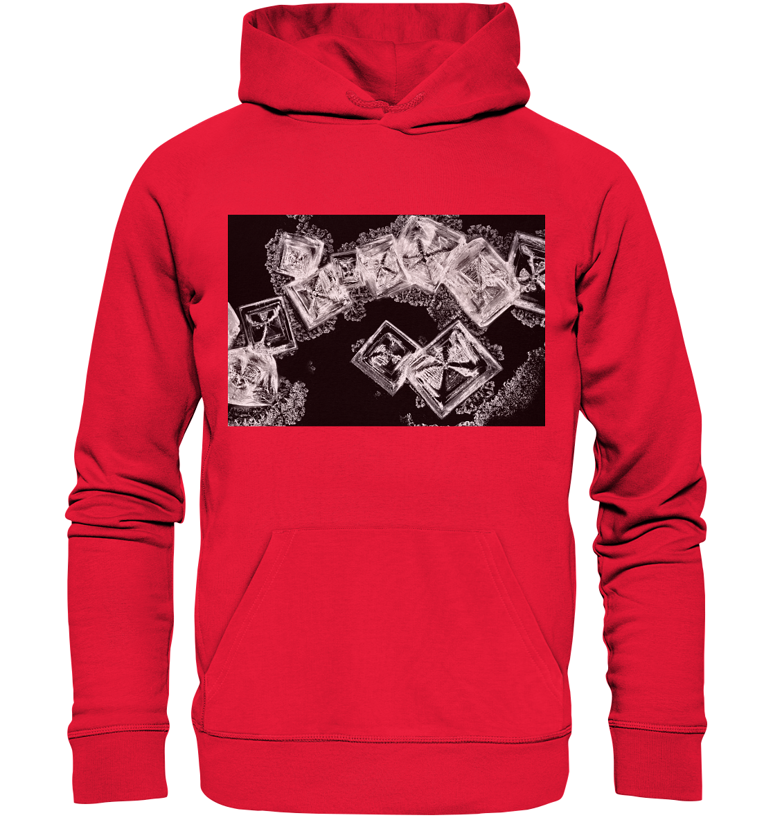 Kochsalz, Mikrokristalle im Dunkelfeld - Premium Unisex Hoodie