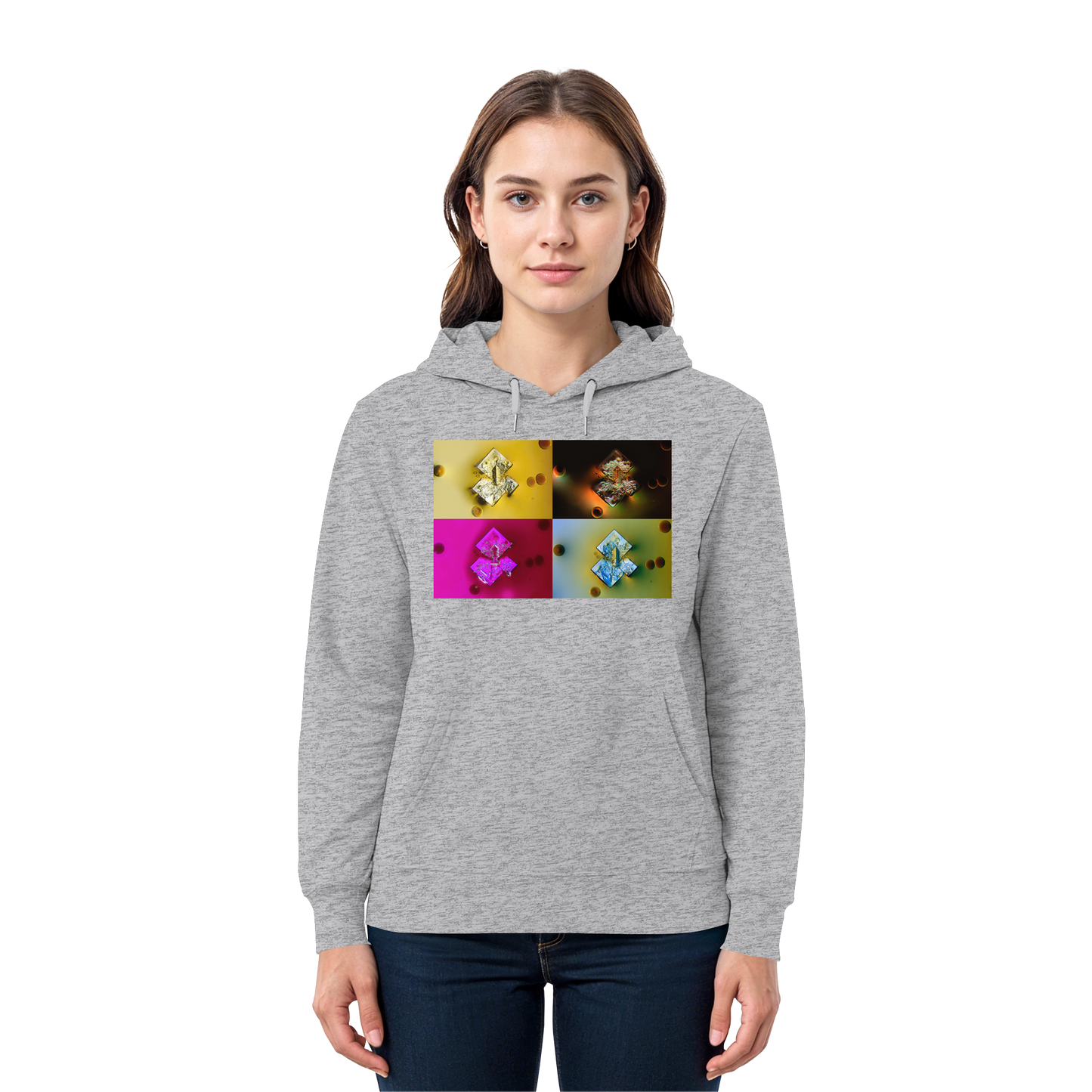 Mikrokristall-Design Premium Hoodie - Sojasauce