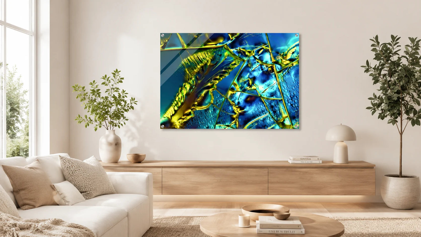 mikrokristall Wandbild mit bild von optical brightener