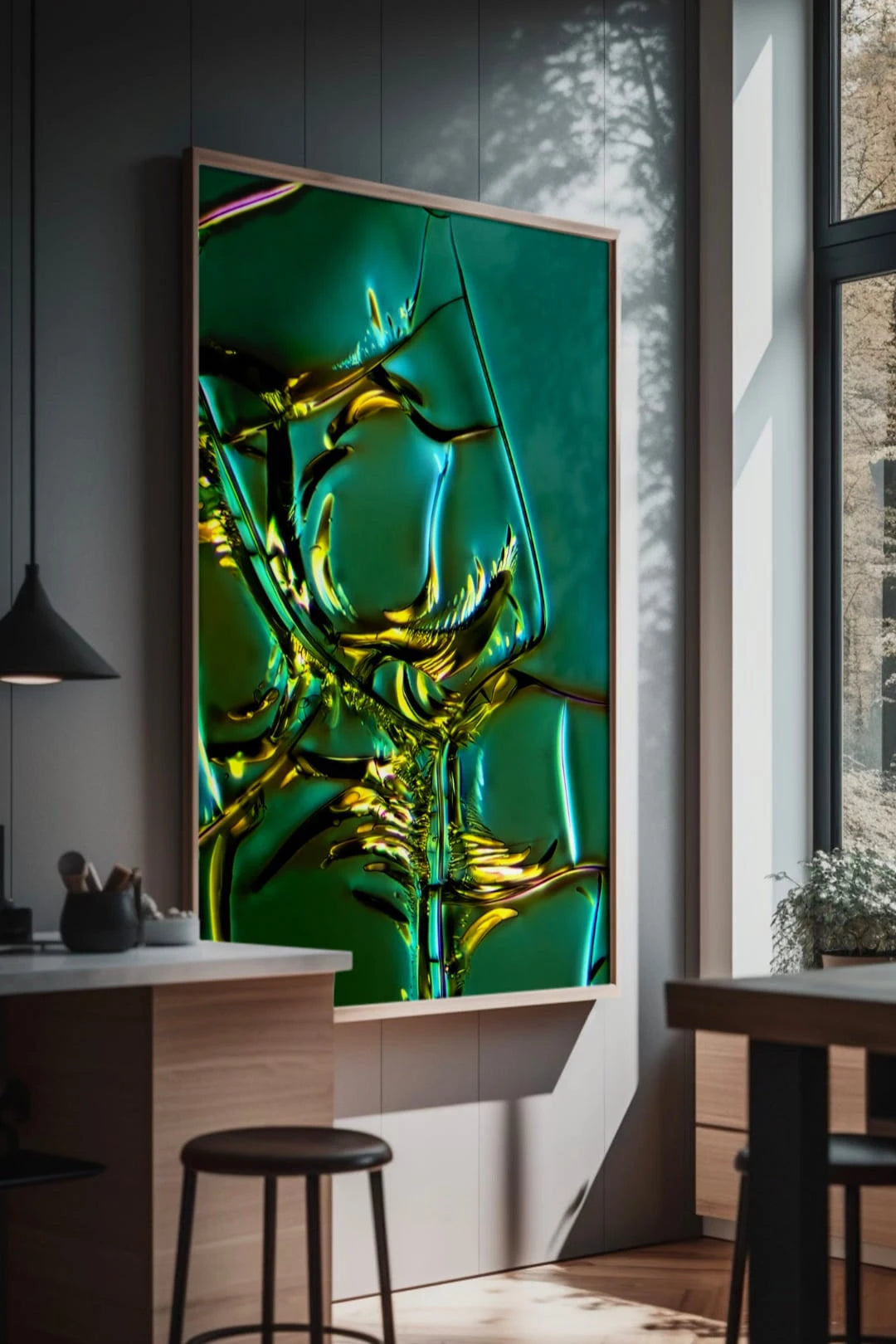 Optical Brightener als Mikrokristall-Wandbild. wioostore